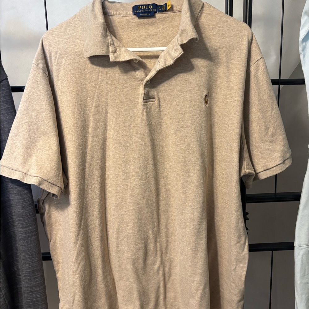 😍Polo by Ralph Lauren Men's Tan Polo Shirt size XL